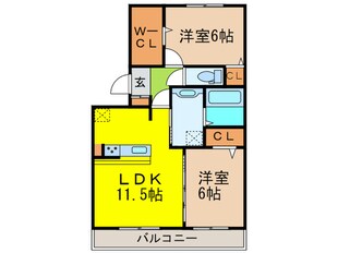 サザンハイムAの物件間取画像